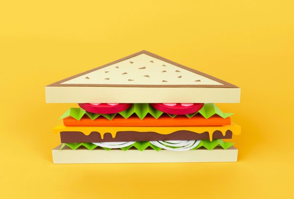 Бутерброды из бумаги и картона