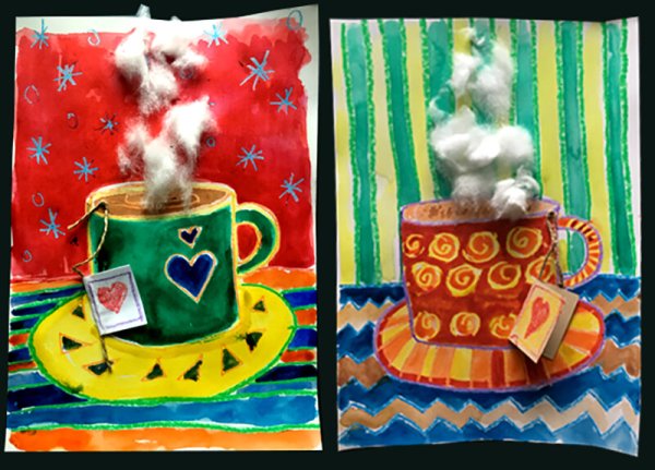 Аппликация чашка с чаем