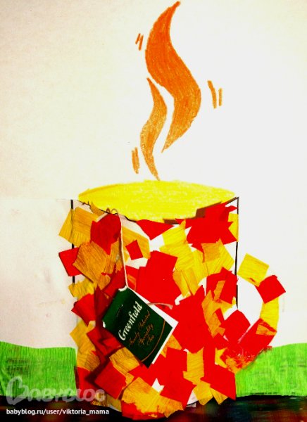 Объемная аппликация Кружка