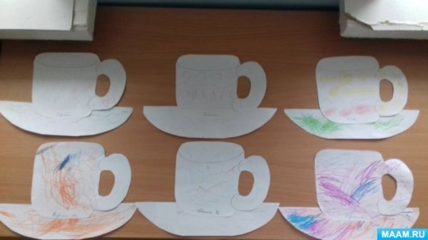Аппликация посуда в подготовительной группе