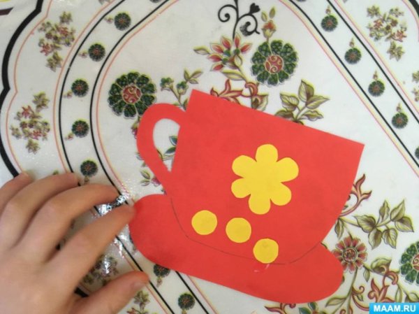 Аппликация угощение к чаю