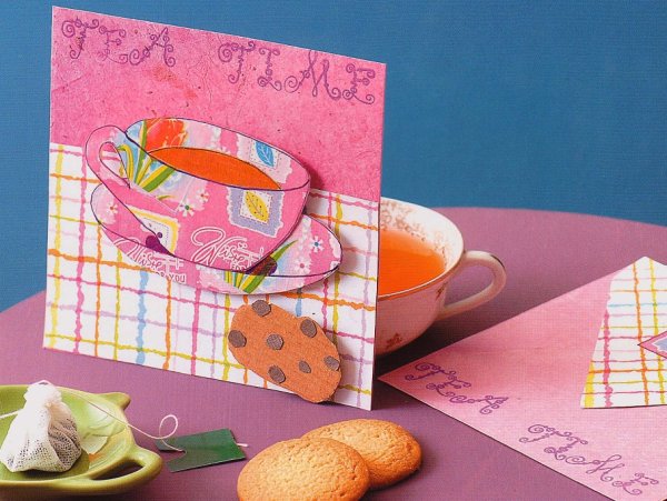 Аппликация чашка чая