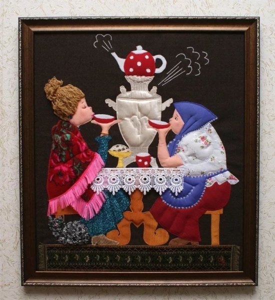 Объемные панно из ткани