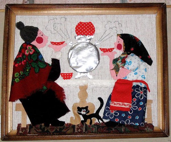 Картины аппликации из ткани