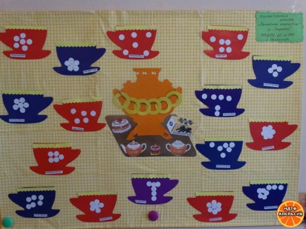Аппликация семейное чаепитие