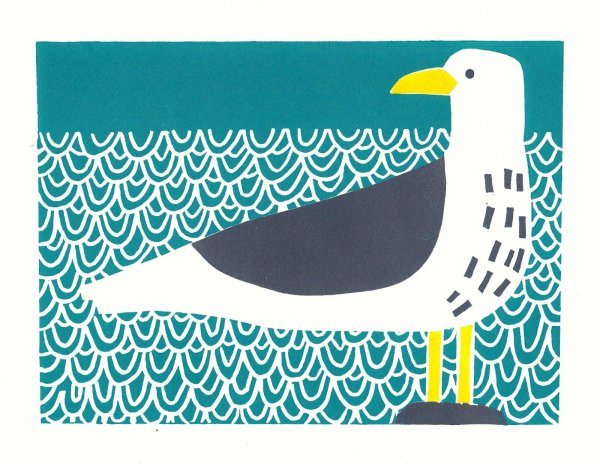 Аппликация Чайки над морем