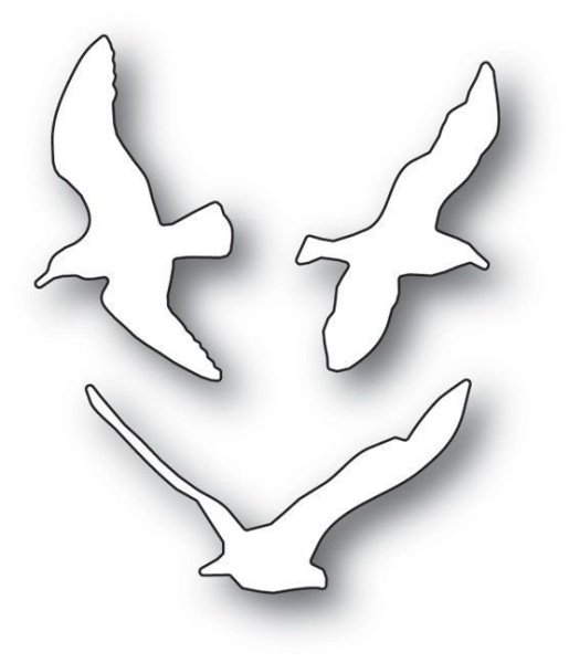 Чайки трафарет для вырезания