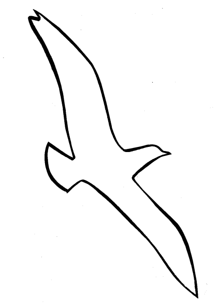 Чайки трафарет для вырезания