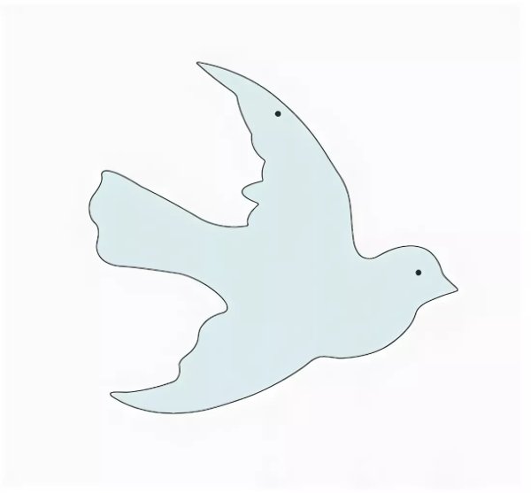 Трафарет птички для вырезания