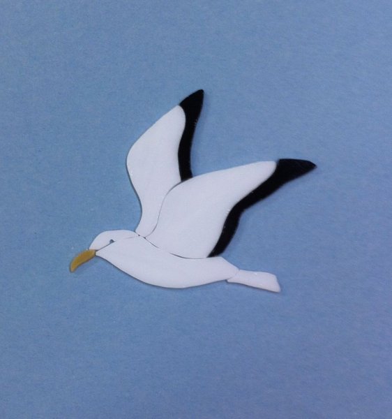 Чайка из бумаги