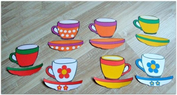 Аппликация в подготовительной группе на тему посуда