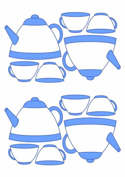 Посуда для рисования детям