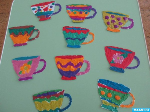 Чайный сервиз пластилинография старшая группа