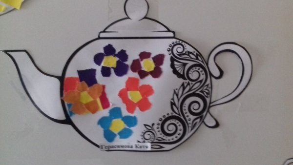 Аппликация посуда