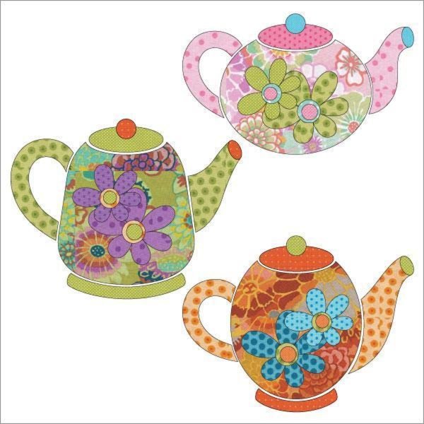 Чайник для аппликации для детей