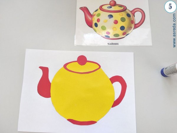 Аппликация чайный сервиз