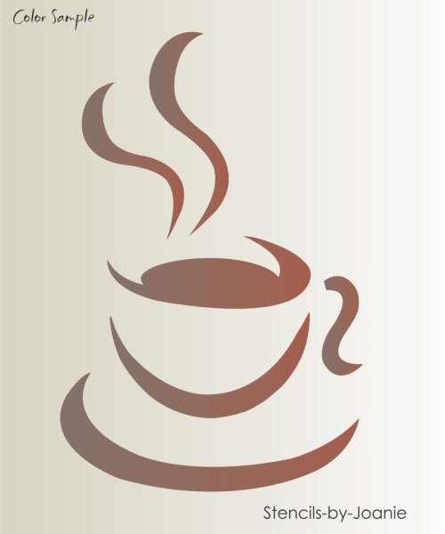 Трафарет кофейной чашки