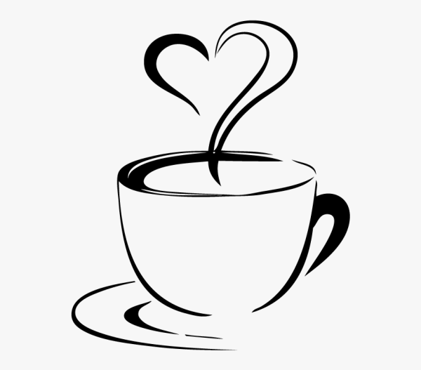 Чашка кофе контур