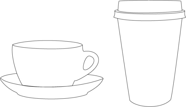 Трафарет "чашка"