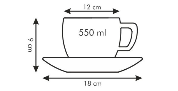 Трафарет чашечка с блюдцем