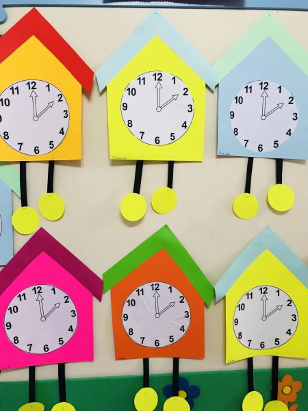 Часы аппликация для детей