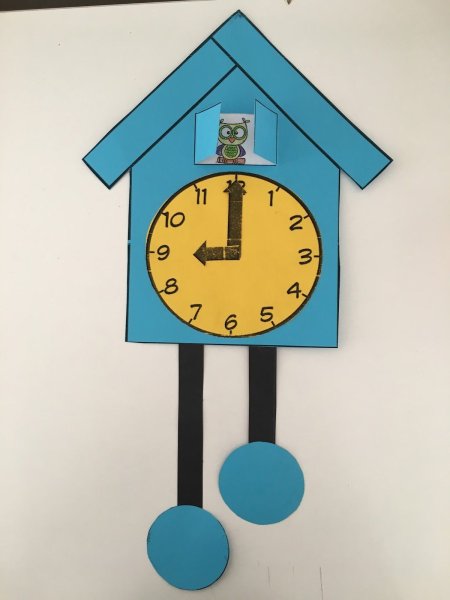 Детская поделка часы