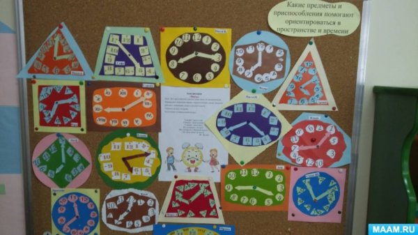 Аппликация часы в подготовительной группе