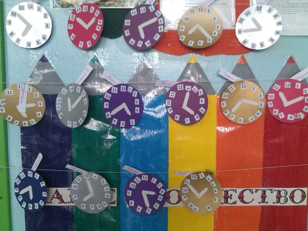 Аппликация часы в старшей группе