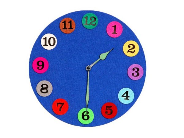 Аппликация часы