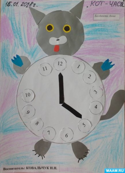 Рисование часов в подготовительной группе
