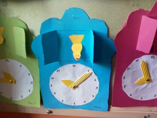 Аппликация часы в старшей группе