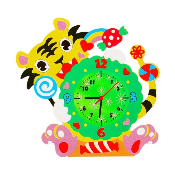 Циферблат часов с тигром детские