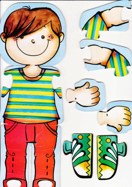 Аппликация части тела человека для детей