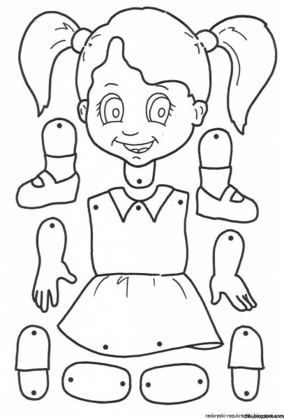 Трафарет куклы