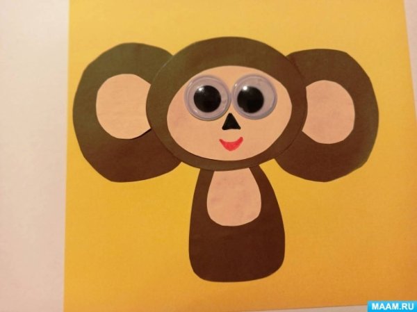 Поделка Чебурашка из бумаги