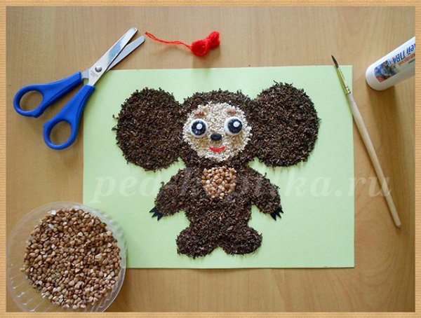 Поделка Чебурашка из бумаги