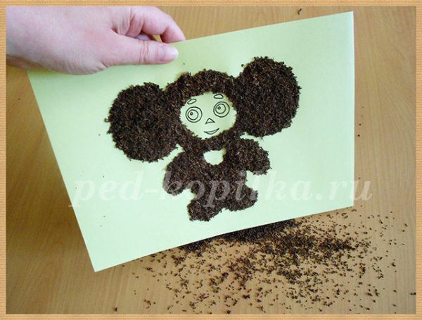 Аппликация Чебурашка