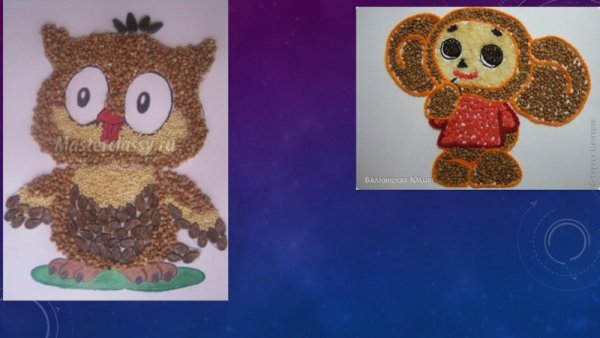 Сова из крупы