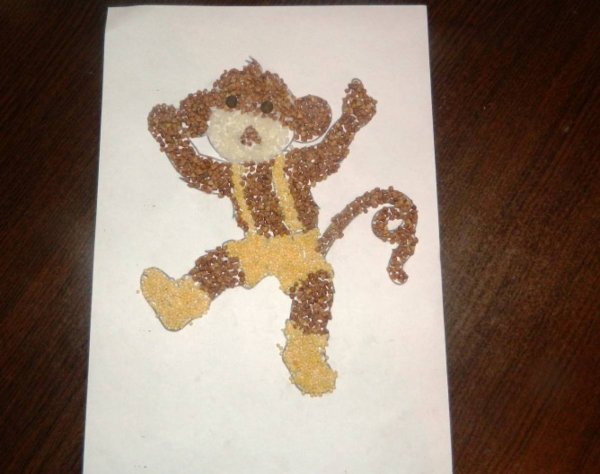 Чебурашка из крупы