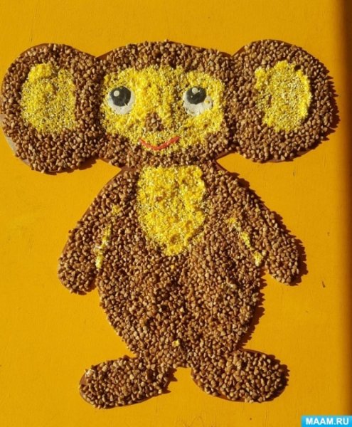 Аппликация из крупы