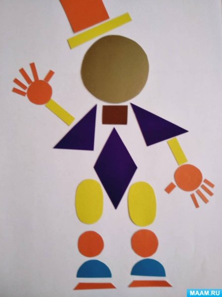 Фигурки человечки из геометрических фигур