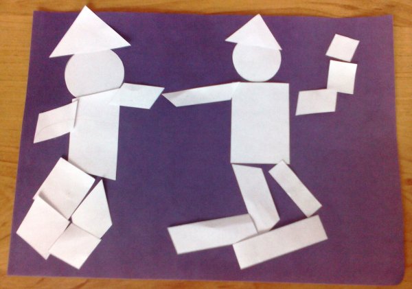 Аппликация человек старшая группа