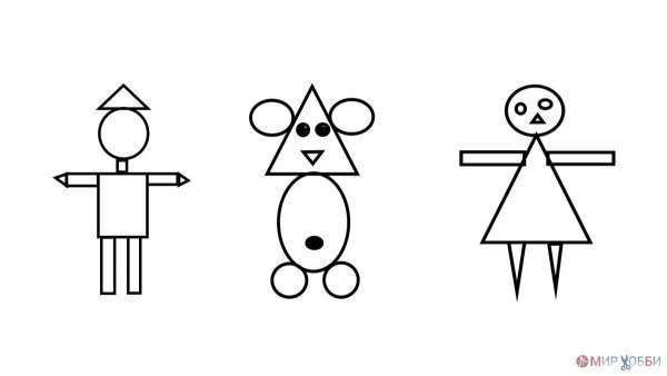 Человек из геометрических фигур