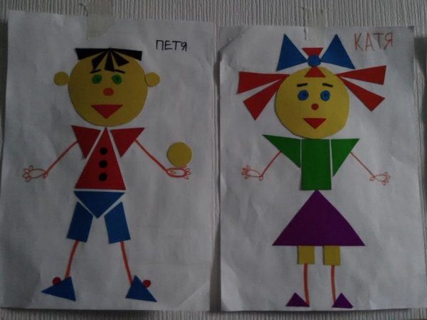 Человечек из геометрических фигур