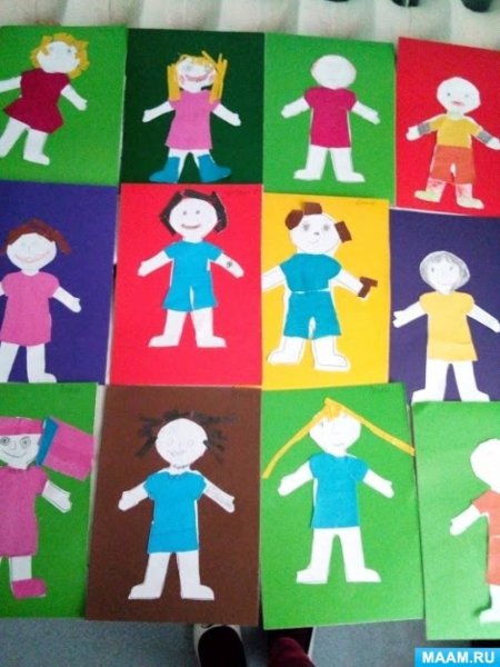 Аппликация на тему человек в подготовительной группе