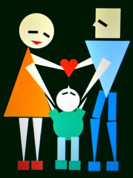 Аппликация человек из геометрических фигур