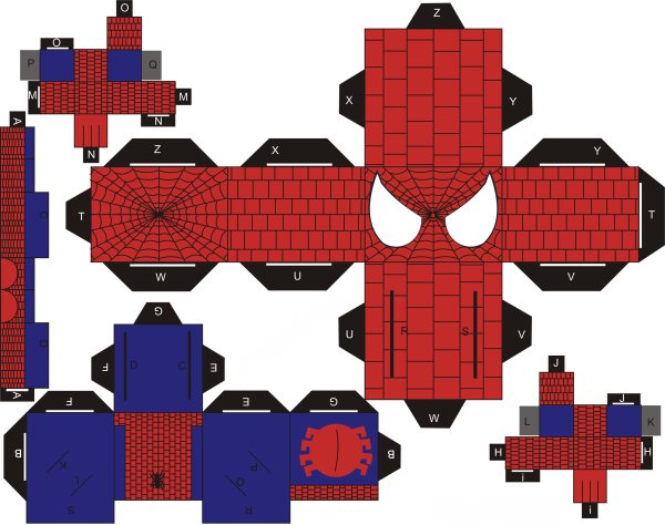 Бумажные фигурки человек паук