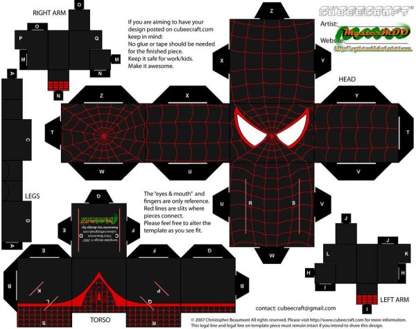 Cubeecraft фигурки Spider man