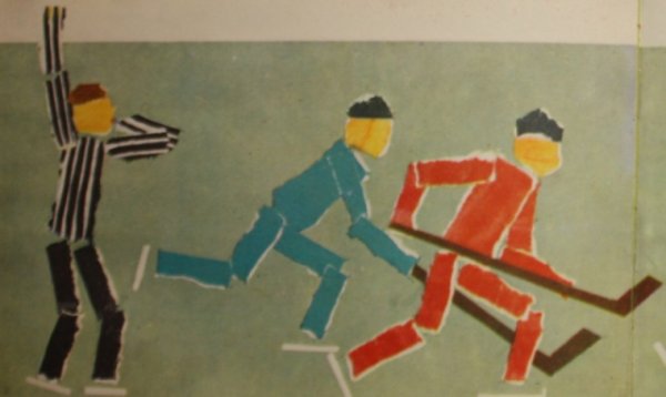 Аппликация хоккеист в подготовительной группе