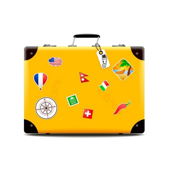 Туристические наклейки на чемодан